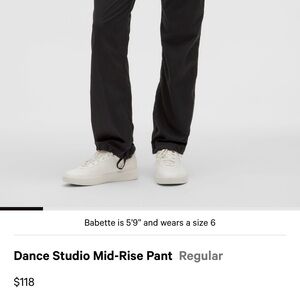 Black Mid-Rise Dance Studio Pants